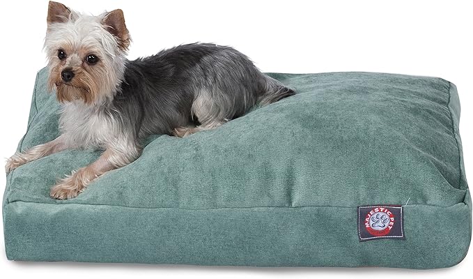 Majestic Pet Villa Rectangle Dog Bed Washable – Non Slip Comfy Pet Bed – Crate Bed with Removable Washable Cover – Kennel Bed for Sleeping, Polyester Fiber, X-Large, Azure by MajesticPet