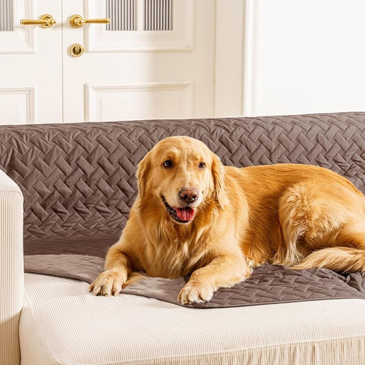 gogobunny 100% Double Sided Waterproof Dog Blanket Soft Pet Bed Cover Reversible Protect Furniture Couch Sofa Car for Puppy Cat Kids (Dark Chocolate/Light Chocolate, 40x50 Inch (Pack of 1)) by gogobunny