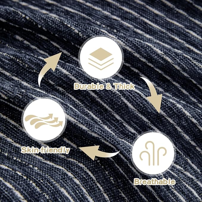 MYSKY HOME Oversized Armchair Couch Cover for 1 Cushion Couch, Washable Sofa Protector, Chair Couch Covers Sofa Covers Sofa Throws Sofa Slipcovers Futon Cover for Pet, Kid, 71"X91", Navy - Image 5