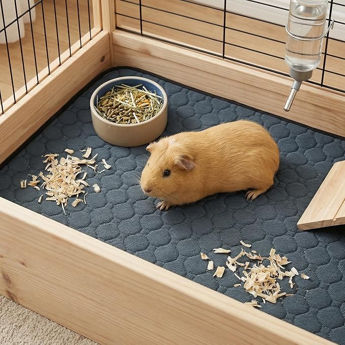 2 Pack Guinea Pig Cage Liners - Washable Guinea Pig Pee Pads, Waterproof Reusable & Anti Slip Guinea Pig Bedding Fast and Super Absorbent Pee Pad for Small Animals Rabbit Hamster Rat - Image 5