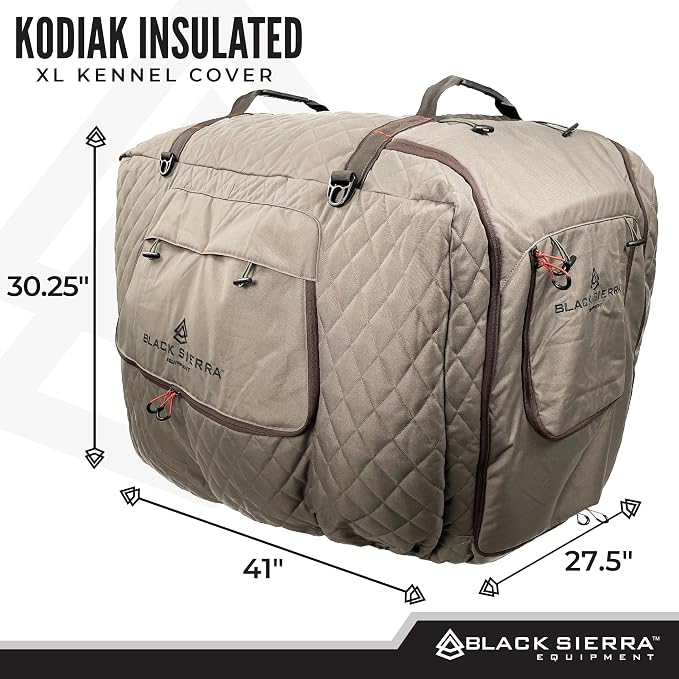 Black Sierra 41” Insulated XL Dog Kennel Cover – Ventilated, Weather‑Resistant Crate Cover with Carry Handles, Perfect for Duck Hunting, Cold‑Weather Transport, Camping & Travel - Image 2