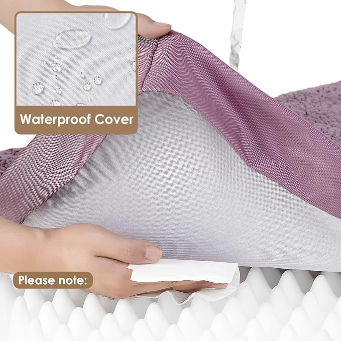 EHEYCIGA Orthopedic Dog Bed Extra Large with Removable Washable Cover, 44IN | Egg Crate Foam Support, Durable Oxford fabric, Non-Slip Bottom, Machine Washable, Soft Waterproof Plush Pet Bed Mat For Crate - Image 5