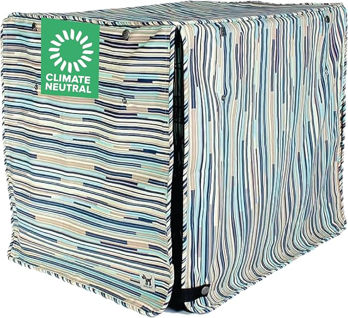 Molly Mutt I Don't Like Mondays Dog Crate Cover, 100% Cotton Canvas Cover with 2 Roll-Up Panels, Ideal for Dog or Cat Crate, Durable, Washable, and Free of Harmful Chemicals, 30" x 19" x 21" by MollyMutt