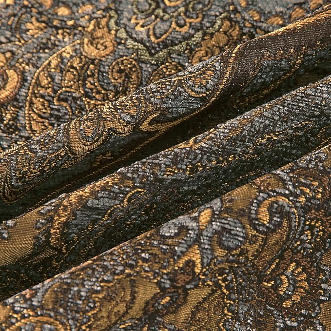 Loom and Mill Luxury Jacquard Sofa Arm Covers 2 PCS, Bronze Gold, 20x24in | Classic Antique Couch Armrest Cover with Tassels, Non-Slip Furniture Protector for Chair Sofa Recliners Couch Dogs Pets - Image 6