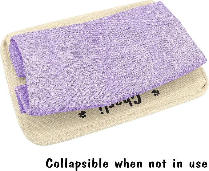 PET ARTIST Collapsible Dog Toy Storage Basket Bin with Personalized Pet's Name - Rectangular Storage Box Chest Organizer for Toys, Coats, Clothing & Accessories, Purple - Image 5