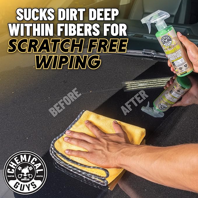 Chemical Guys, Professional Microfiber Towels, 16 x 16 in, Gold, 12 Pack | Ultra-soft, scratch-free towels to buff wax, dry panels and clean glass and interiors, machine washable - Image 8