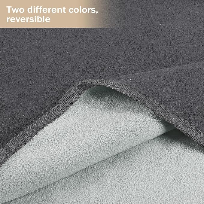 Catalonia Waterproof Bed Blanket, Washable Reversible Furniture Protector | Grey/Grey Double-Sided Fleece, Leakproof Protection for Bed, Sofa and Couch, Resists Spills, Stains and Everyday Messes - Image 3