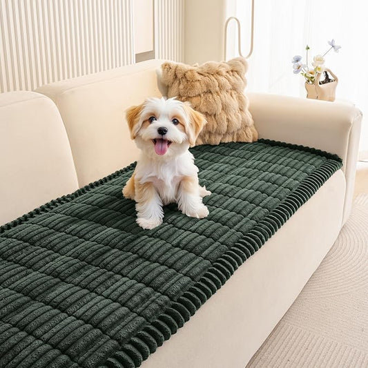 MEETSKY Green Pet Couch Covers for Sofa, Non Slip Dog Couch Cover Protector, Soft Washable Sofa Covers for 3 Cushion Couch, Dog Mat for Couches and Sofas, 27.6" x 70.9" by MEETSKY
