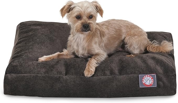 Majestic Pet Villa Rectangle Dog Bed Washable – Non Slip Comfy Pet Bed – Crate Bed with Removable Washable Cover – Kennel Bed for Sleeping, Polyester Fiber, X-Large, Storm by MajesticPet