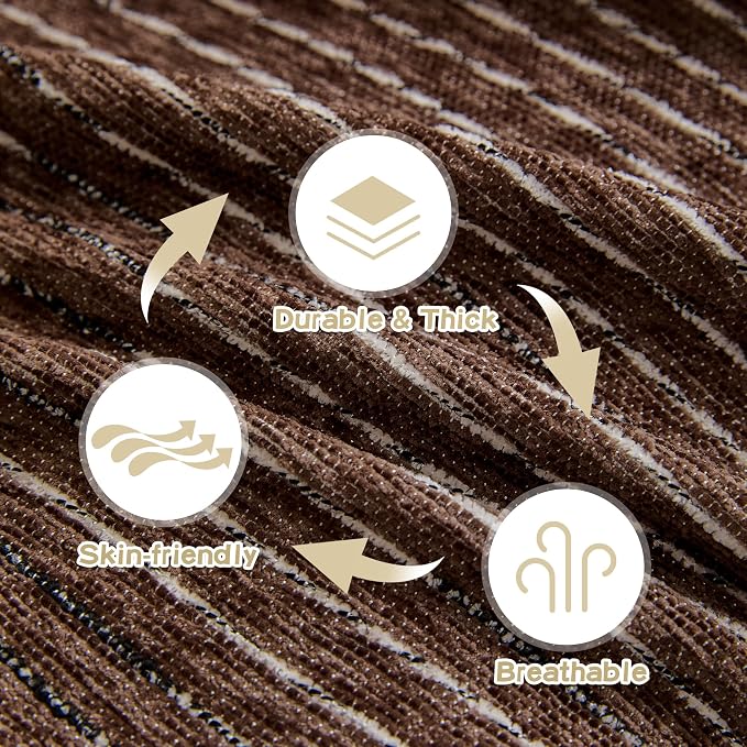 MYSKY HOME Oversized Armchair Couch Cover for 1 Cushion Couch, Washable Sofa Protector, Chair Couch Covers Sofa Covers Sofa Throws Sofa Slipcovers Futon Cover for Pet, Kid, 71"X91", Deep Chocolate - Image 5