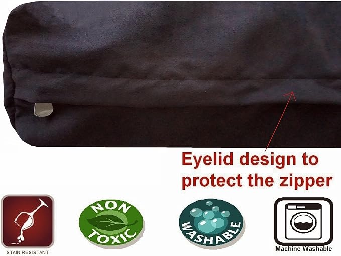 Dogbed4less Medium Large Orthopedic Dog Bed with Memory Foam for Pet, Waterproof Liner, Washable Microsuede Espresso Cover, 37X27X4 Inch - Image 3