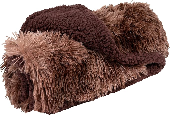 PetAmi Waterproof Dog Blanket for Couch, Bed & Furniture,Reversible Sherpa & Faux Fur Pet Blanket, Leakproof Blanket for Puppy Cat, Washable Soft Calming Pet Couch Protector (29x40, Tie-Dye Brown) - Image 8