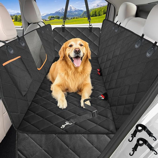 Kytely Dog Car Seat Cover for Back Seat,600D Heavy Duty Dog Hammock for Car with Side Flap,100% Waterproof Pet Backseat Cover, Anti-Scratch Nonslip Pet Seat Protector for Cars Trucks and SUV by Kytely
