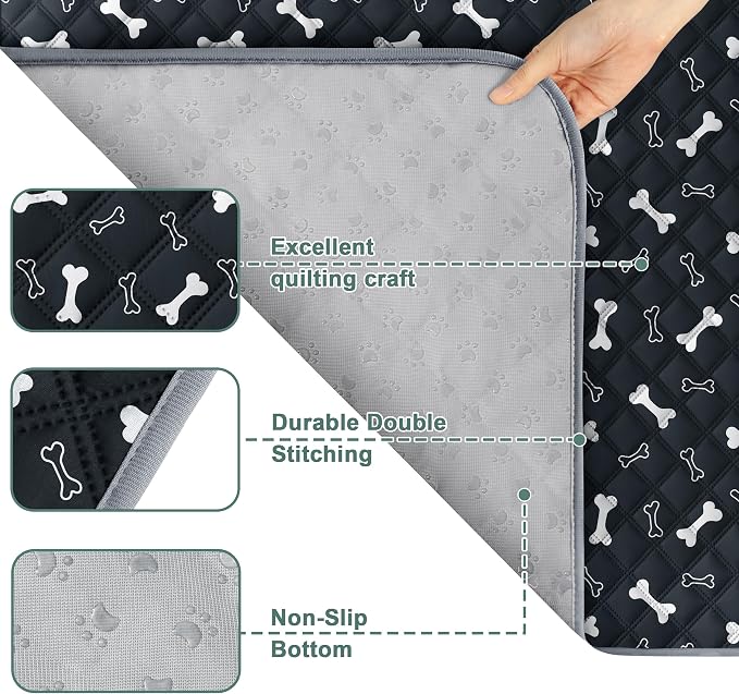 Eterish Reusable Washable Pee Pads for Dogs Large/Extra Large 36'' x 41'' 2 Pack, Absorbent Pet Puppy Dog Training Pads Non-Slip, Waterproof Whelping Potty Pads for Dogs Leak-Proof - Image 4