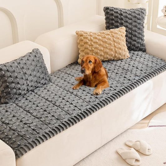Pet Couch Cover Washable Sofa Protector Covers for Dogs Non Slip Dog Mat | Thick Flannel & Anti-Slip Backing, Protects Furniture from Pet Hair, Dirt and Messes, Fits Leather & Fabric Sofa and Loveseat by Mivnue