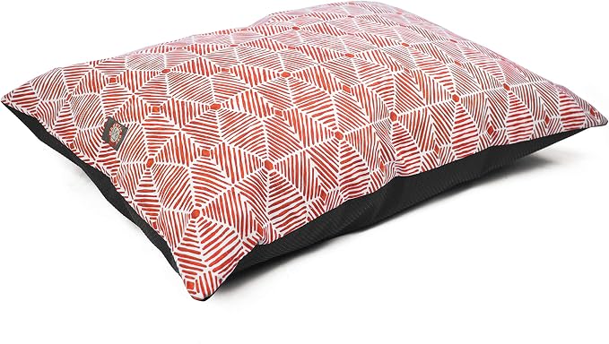 Majestic Pet Rectangle Medium Dog Bed Washable – Non Slip Comfy Pet Bed – Dog Crate Bed Super Value Pillow Dog Bed – Dog Kennel Bed for Sleeping - Dog Bed Medium Breed 35 x 28 Inch – Charlie Salmon by MajesticPet