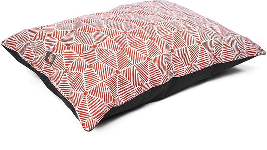 Majestic Pet Rectangle Dog Bed - Washable Super Value Pillow - Large Breed 46 x 35 Inch - Charlie Salmon by MajesticPet