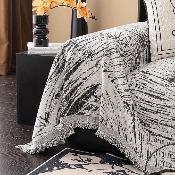 ROOMLIFE Couch Cover Boho Sofa Covers for 3 Cushion Couch Washable | Furniture Protector Sofa Couch Cover for Dogs, Soft Breathable Sofa Slipcover, Couch Throw Blankets with Tassels 71''X118'' - Image 7