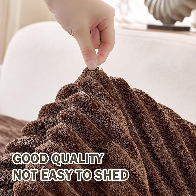 MEETSKY Sectional Couch Covers, 100% Waterproof Couch Covers for Dogs, 2 Pieces Non Slip Sofa Cover for 3 Cushion Couch, Washable Couch Cover for L Shape, Brown, XX-Large, 35"x70.9"+35"x70.9" - Image 4