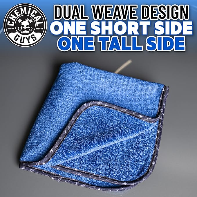 Chemical Guys, Professional Microfiber Towels, 16 x 16 in, Blue, 12 Pack | Ultra-soft, scratch-free towels to buff wax, dry panels and clean glass and interiors, machine washable - Image 3
