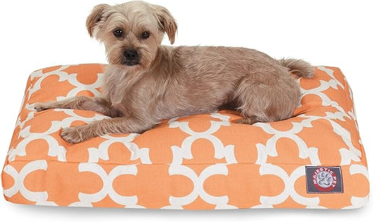 Peach Trellis Small Rectangle Indoor Outdoor Pet Dog Bed With Removable Washable Cover By Majestic Pet Products by MajesticPet