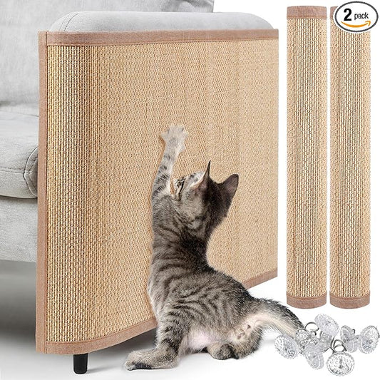 Newwiee 2 Pcs Cat Scratch Furniture Protector Mat Sofa Couch Protector for Cats Pet Scratching Pads for Couch, Sofa, Chair, Easy Installation(23.6 x 35.4 Inch) by Newwiee