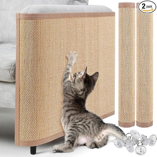 Newwiee 2 Pcs Cat Scratch Furniture Protector Mat Sofa Couch Protector for Cats Pet Scratching Pads for Couch, Sofa, Chair, Easy Installation(15.7 x 23.6 inch) by Newwiee