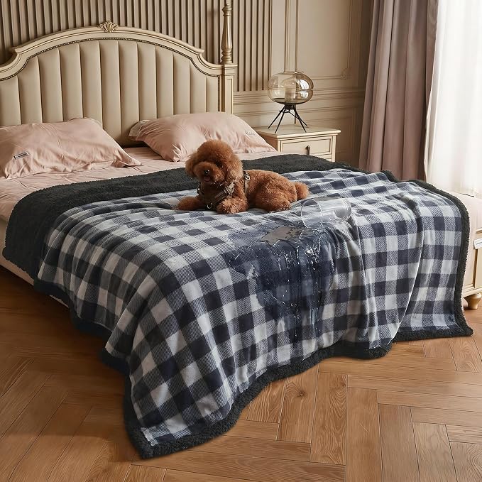 Kritter Planet Waterproof Reversible Pet Blanket for Dogs and Cats | 60 x 80 Inch, Waterproof Cover for Sofa and Bed, Washable Protection Against Fur, Dirt, Scratches and Everyday Messes by KritterPlanet