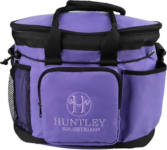 Huntley Equestrian Deluxe Grooming Bag Perfectly Designed Easy Access Multi Pocket Zipper Top Closure Double Handles Shoulder Strap Exterior Pockets by HuntleyEquestrian