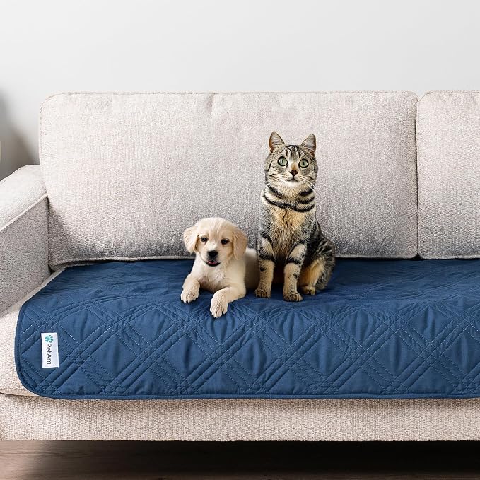 PetAmi Waterproof Couch Cover for Dogs, Non-Slip Leakproof Sofa Furniture Protector for Pet Cat, Machine Washable Bed Blanket for Car Seat, 30x70 Blue - Image 7