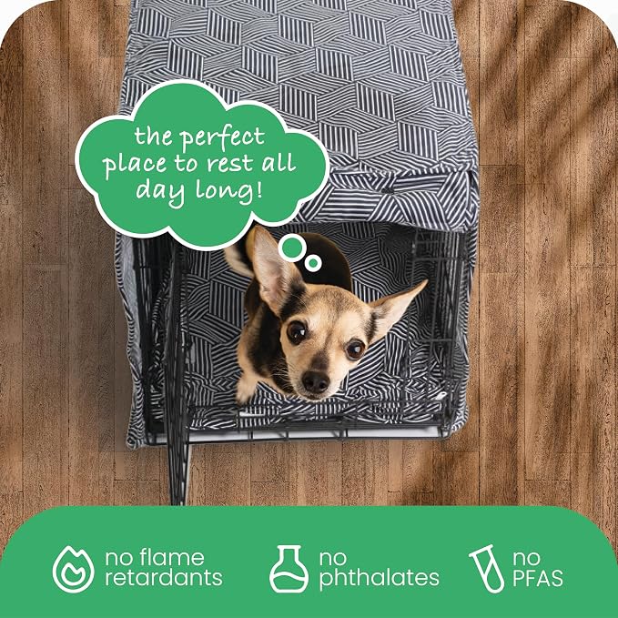 Molly Mutt Rough Gem Dog Crate Cover, 100% Cotton Canvas Cover with 2 Roll-Up Panels, Ideal for Dog or Cat Crate, Durable, Washable, and Free of Harmful Chemicals, 30" x 19" x 21" - Image 6