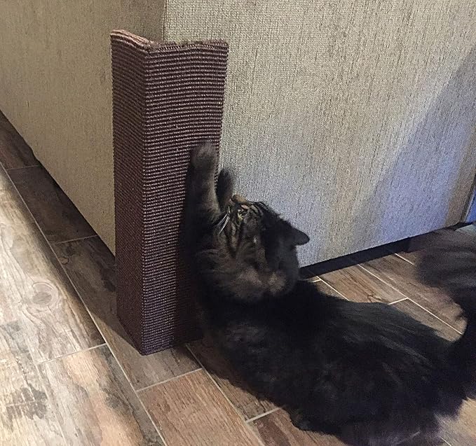 'Sofa-Scratcher Squared' Cat Scratching Post & Couch-Corner/Furniture Protector (Charcoal) - Image 8