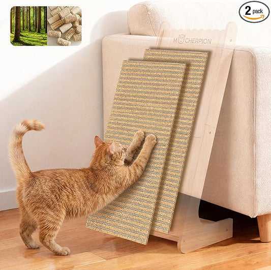 Cork Cat Scratch Pad-2Pcs Replaceable Scratching Mats for Cat Scratchers | Cat Scratch Pad for Cats- 2 Pcs Replaceable Pads-Eco-Friendly Sustainable-Replacement Core for Cats Scratching Board only by MocherpionLLC