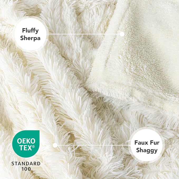 PetAmi Waterproof Dog Blanket for Couch, Bed & Furniture,Reversible Sherpa & Faux Fur Pet Blanket, Leakproof Pet Blanket for Large Dog Cat, Washable Soft Calming Protector Throw (60x80, Cream Beige) - Image 5