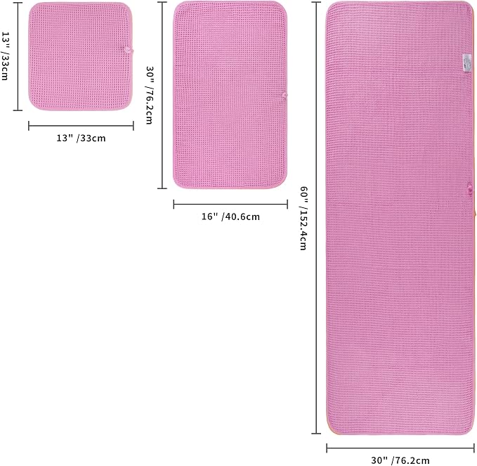 POLYTE 430 GSM Microfiber Quick Dry Lint Free Oversize Bath Towel Set, 6 Piece (Waffle Weave) - Image 2