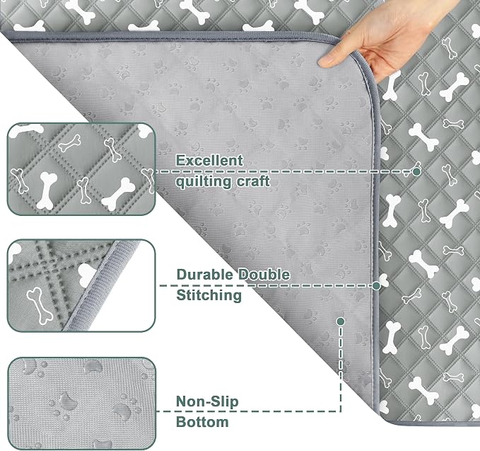 Eterish Reusable Washable Pee Pads for Dogs Large/Extra Large 36'' x 41'' 2 Pack, Absorbent Pet Puppy Dog Training Pads Non-Slip, Waterproof Whelping Potty Pads for Dogs Leak-Proof - Image 4