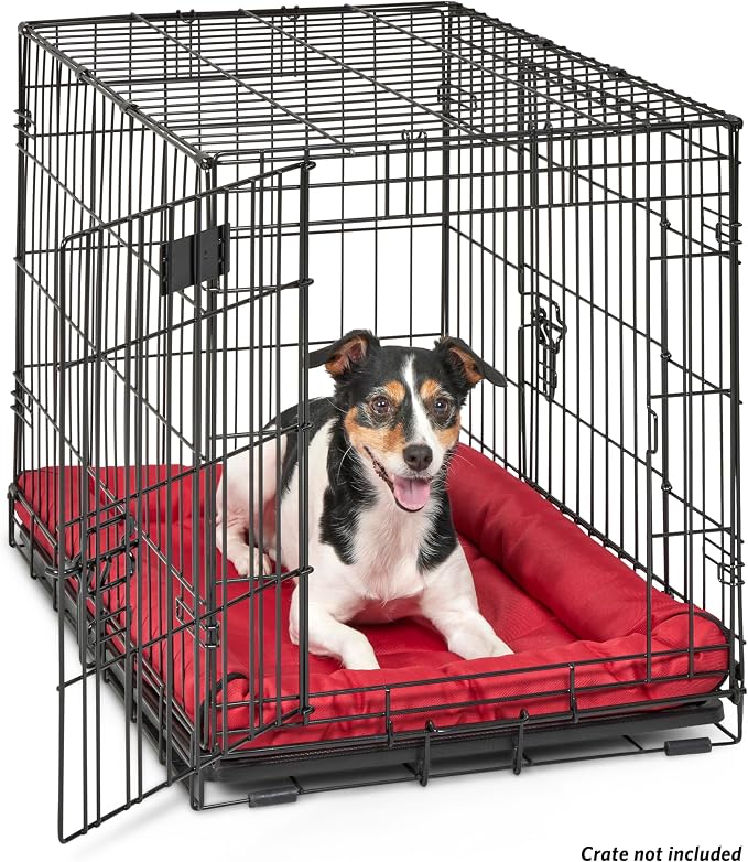 MidWest Homes for Pets Ultra-Rugged MAXX Dog Bed, Water Repellant, Easy Wipe Clean, Super Durable, Fits 30-inch Dog Crates, Slip Resistant Bottom, Red, 30L x 21W x 3H inches - Image 4