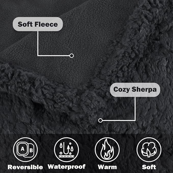 Kritter Planet Waterproof Reversible Pet Blanket for Small Dogs | 30 x 50 Inch, Washable Pet Protector for Sofa, Couch, Crates and Car Seats, Guards Against Fur, Dirt and Everyday Spills - Image 5