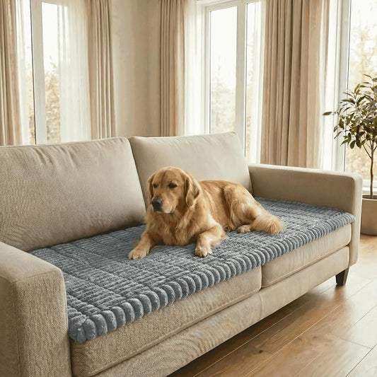 Non-Slip Sectional Couch Covers, Washable Pet Friendly Furniture Protector for Dogs Cats, Soft Thick Slipcover for L-Shaped Sofa (Sold by Piece, Not Set) (Light Grey, 27.6"x70.5") by CURUYAN