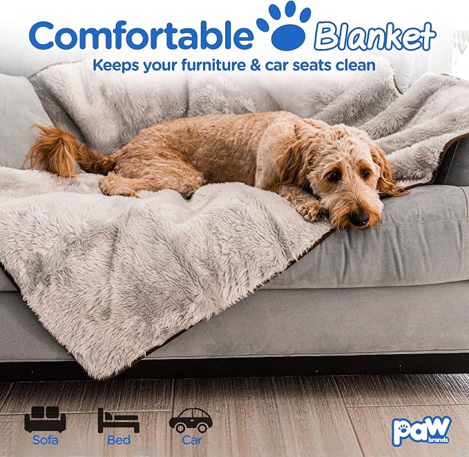 PAW BRANDS PupProtector Waterproof Throw Blanket, Grey, 60x50 | Waterproof, machine washable — protects couches, beds & car seats - Image 5