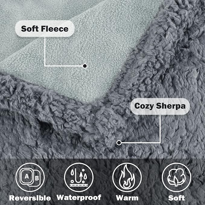 Kritter Planet Waterproof Pet Blanket, Reversible Throw for Dogs and Cats | 50 x 60 Inch, Washable Sofa and Bed Protector, Shields Furniture from Fur, Dirt, Scratches and Everyday Spills - Image 4
