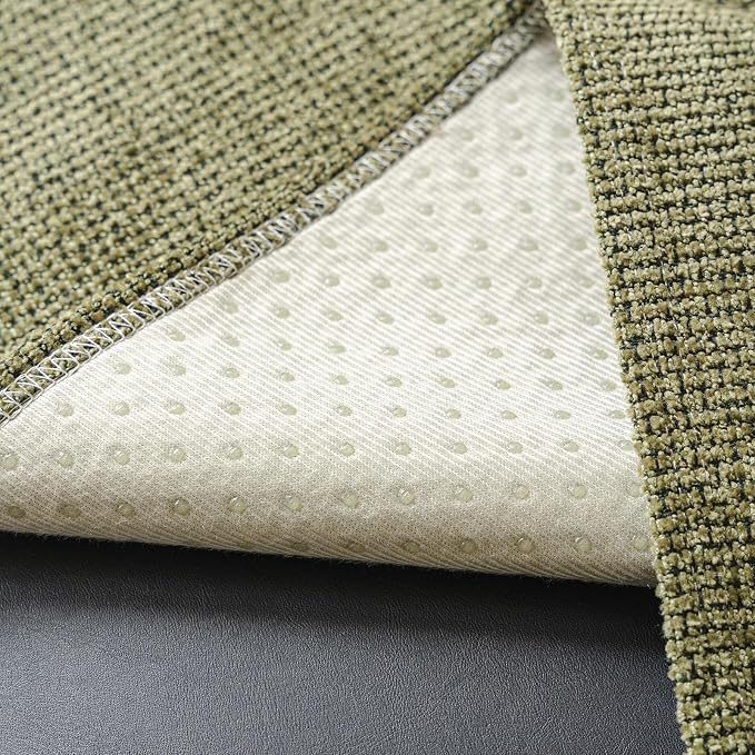 ROOMLIFE Non Slip Waterproof Couch Cover Sofa Covers for 3 Cushion Couch Washable, Furniture Protector Sofa Couch Cover for Dogs, Soft Sofa Slipcover, Couch Throw Blankets (Green 71''X134'') - Image 3