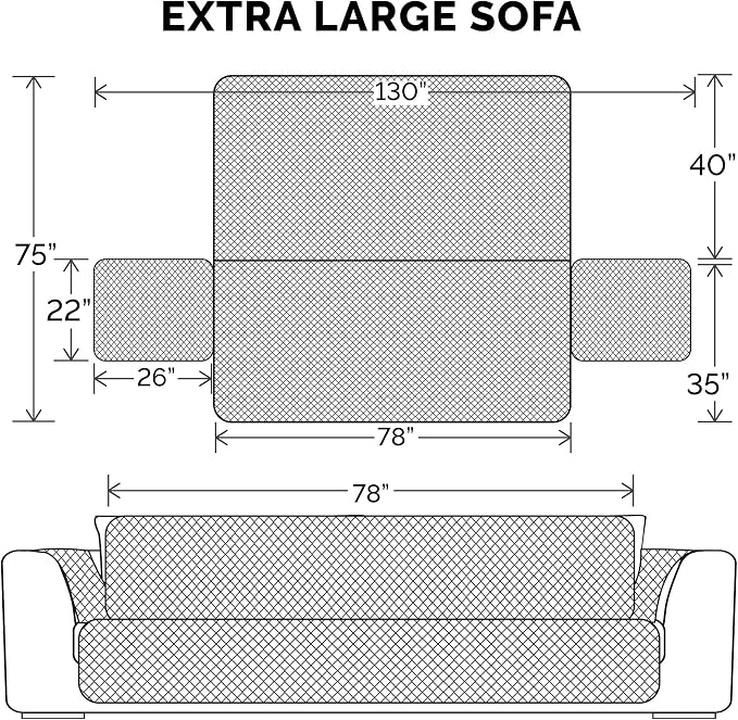 Furhaven Waterproof & Non-Slip XL Sofa/Couch Cover Protector for Dogs, Cats, & Children - Quilted Paw Print Living Room Furniture Cover - Espresso, X-Large Sofa - Image 2