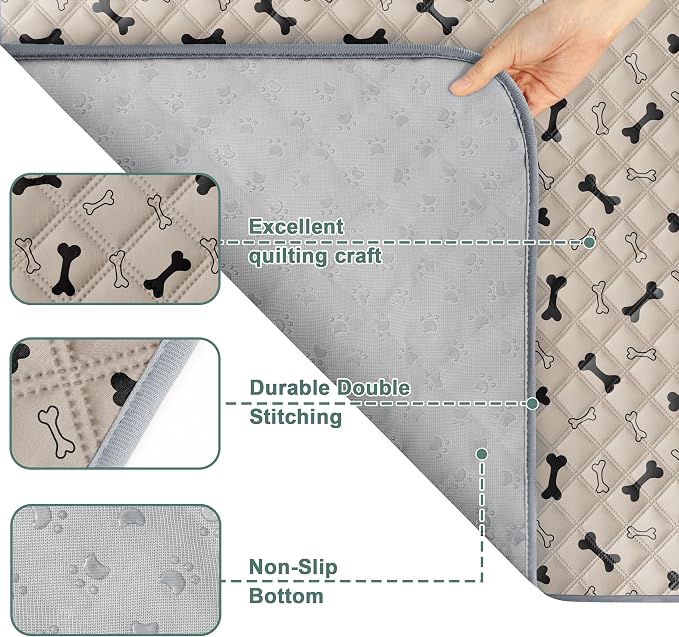 Eterish Reusable Washable Pee Pads for Dogs Large/Extra Large 36'' x 41'' 2 Pack, Absorbent Pet Puppy Dog Training Pads Non-Slip, Waterproof Whelping Potty Pads for Dogs Leak-Proof - Image 4