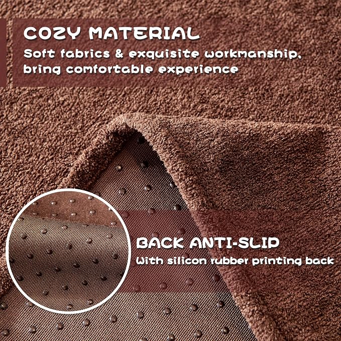 MYSKY HOME Sofa Covers Washable Couch Cover for Dogs Sofa Cover Furniture Protector Sofa Slipcovers for Dogs Water Resistant Furniture Protector Cover, Soft Non Slip Sofa Covers, 91" x 134", Chocolate - Image 5