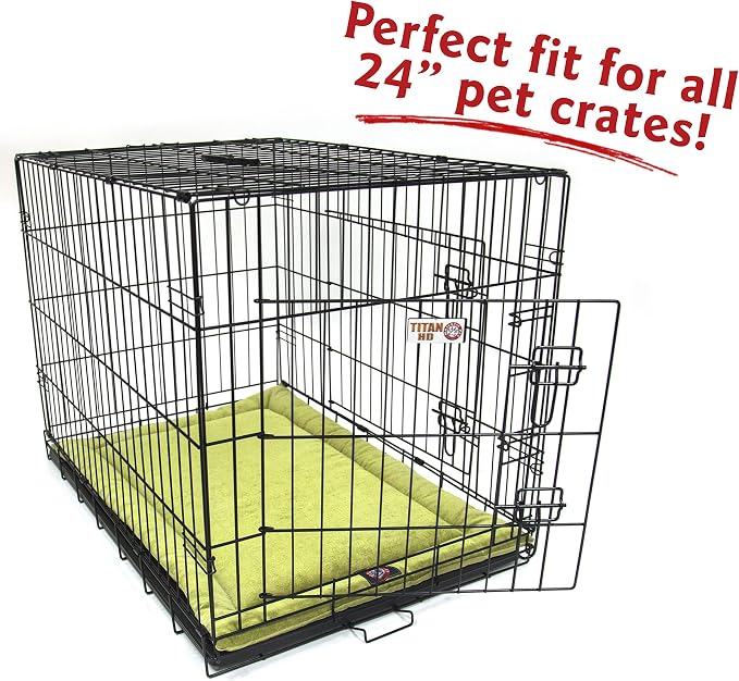 Majestic Pet Orthopedic Memory Foam Dog Crate Mat - Plush Pet Bed Pad for Crates & Kennels | USA Crafted | 24"x18" Villa Apple - Image 3