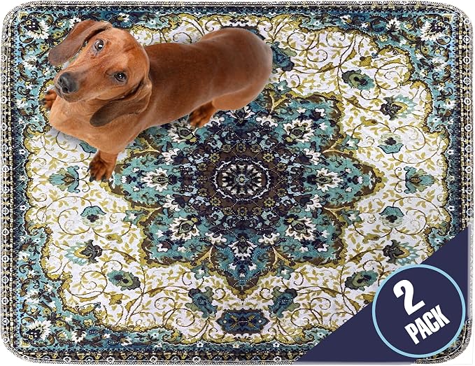 PUPIBOO Washable Pee Pads for Dogs and Cats - Super Absorbent Reusable Puppy Training Pads - 100% Waterproof, Leak-Proof & Non-Slip Whelping Pads for Pet Housebreaking by PUPIBOO