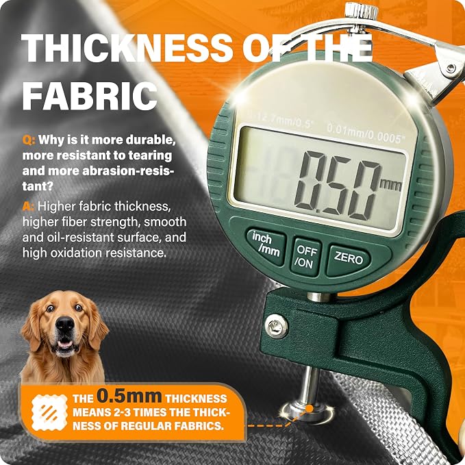 Dog Crate Cover, 1680D Heavy-Duty Oxford Fabric, Waterproof & Chew-Resistant for Aggressive Dogs, 24L×18W×20H Inches, Dual-Window Ventilation, All-Season Protection - Image 5