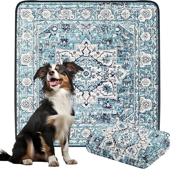 Dogcator Ocean-Blue Non-Slip Dog Washable Pee Pad Extra Large 72" x 72", Reusable Pet Training Pad for Dogs, Cats, and Puppies by Dogcator