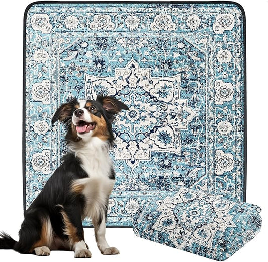 Dogcator Ocean-Blue Non-Slip Dog Washable Pee Pad Extra Large 72" x 72", Reusable Pet Training Pad for Dogs, Cats, and Puppies by Dogcator